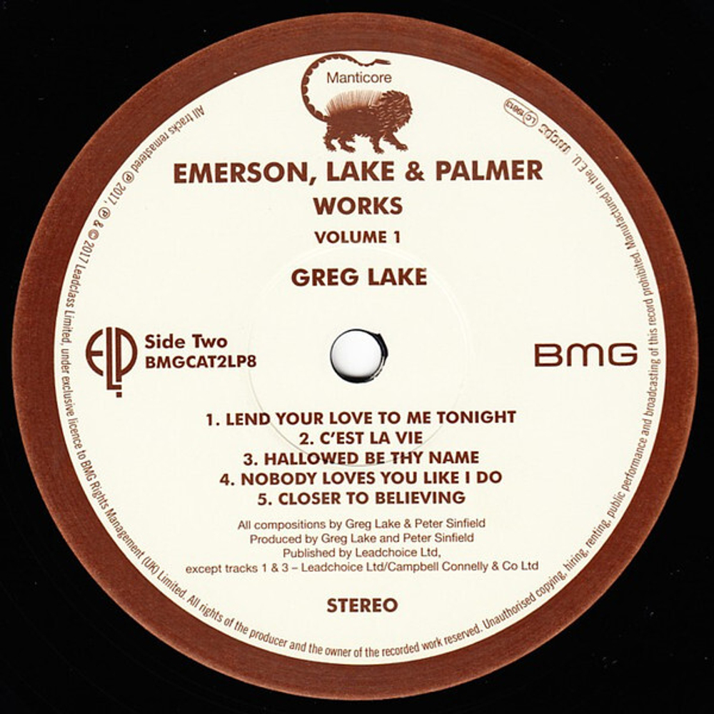 Emerson, Lake & Palmer / Works Volume 1 (2LP)