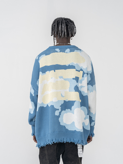 Свитер HARSHandCRUEL "Cloud Pattern" Oversized Sweater