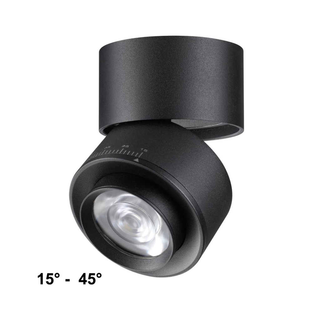 358946 OVER NT22 362 черный Светильник накладной светодиодный IP20 LED 4000К 18W 220V EDDY
