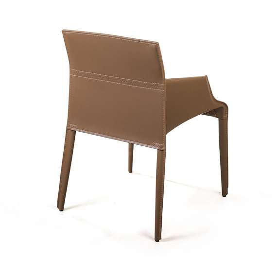 Стул с подлокотниками Morgan коричневая экокожа