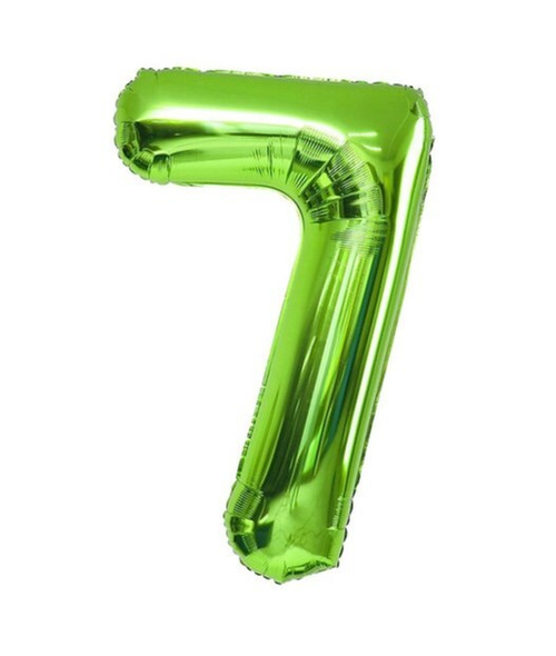 Шар цифра №7 Салатовый