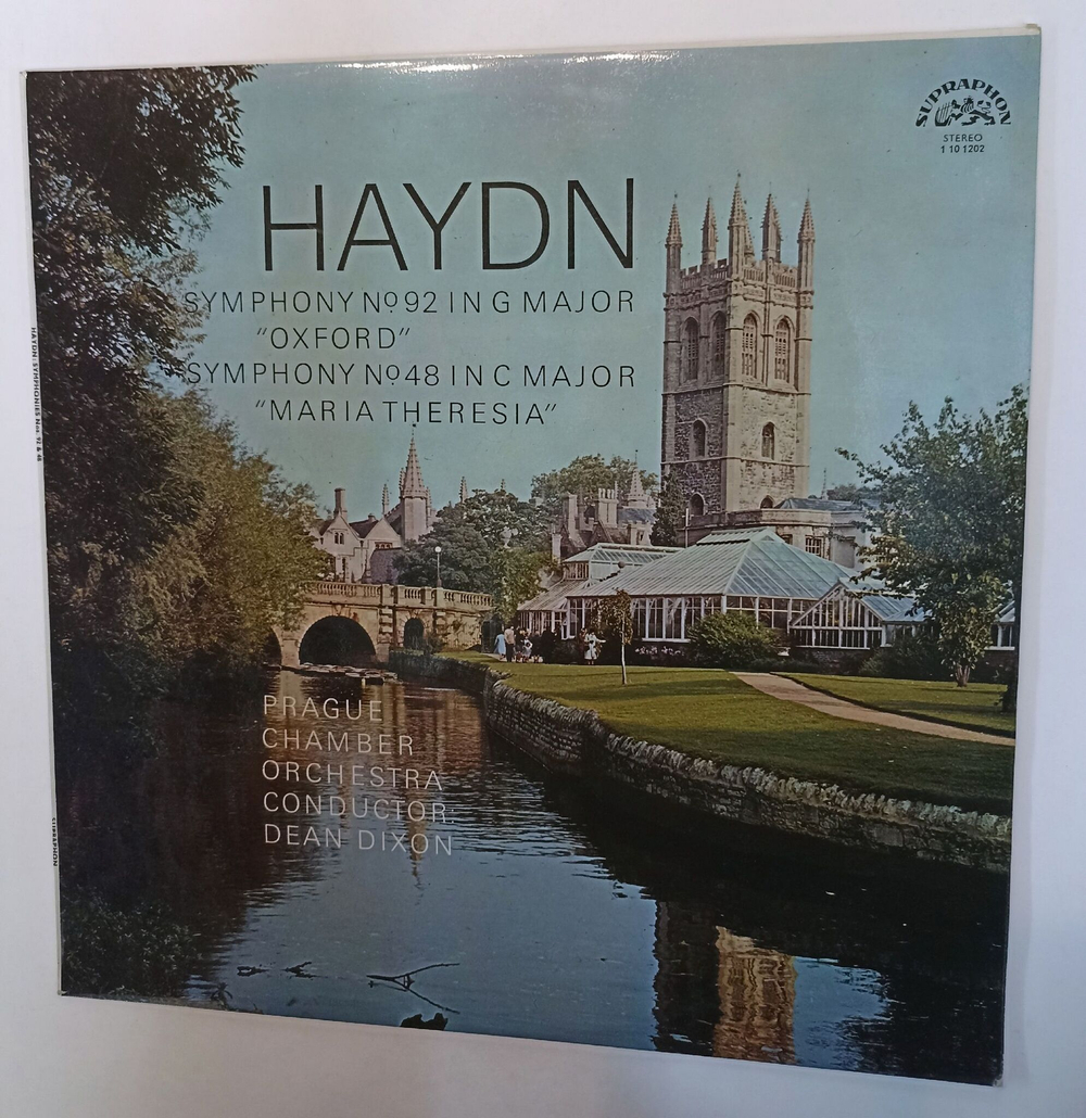 Винтажная виниловая пластинка LP Haydn Гайдн, Prague Chamber Orchestra, Dean Dixon Symphony No. 92 In G Major Oxford Symphony No. 48 In C Major Maria Theresia (Чехословакия 1976)