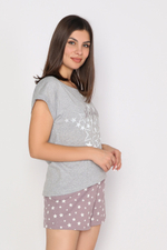 Пижама женская "ГАЛАКТИКА" футб+шорты КЖ 0213