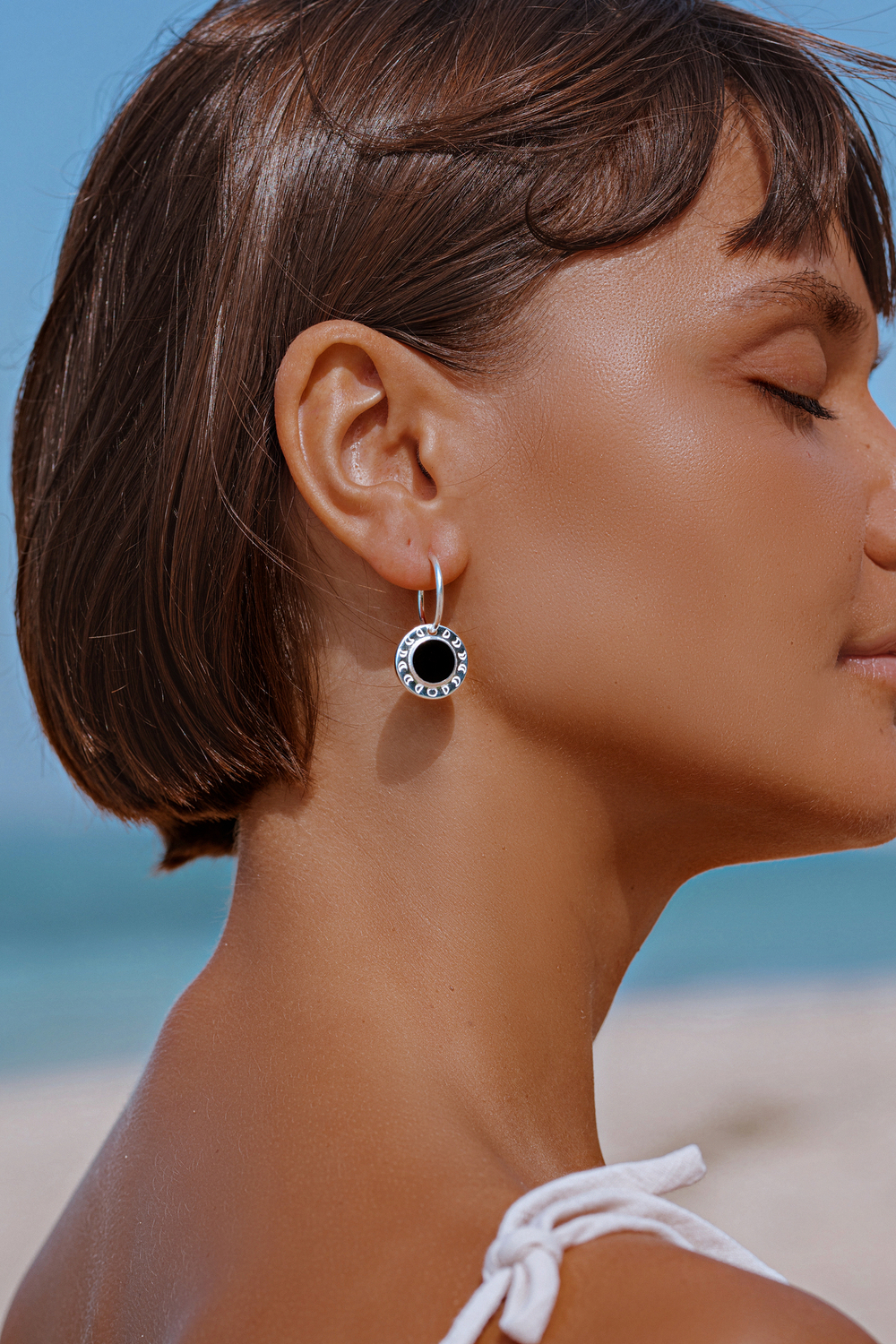 Двойные серьги-трансформеры  «Лунный цикл»