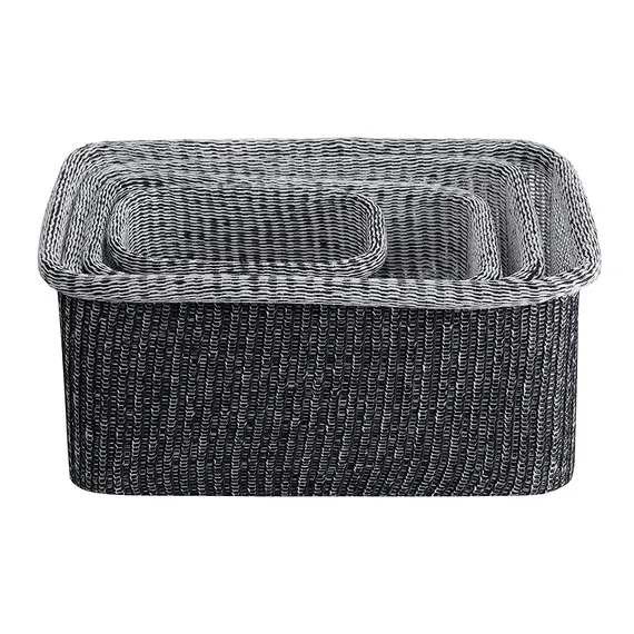 Набор из 4 корзин для хранения sustainable collection, черный