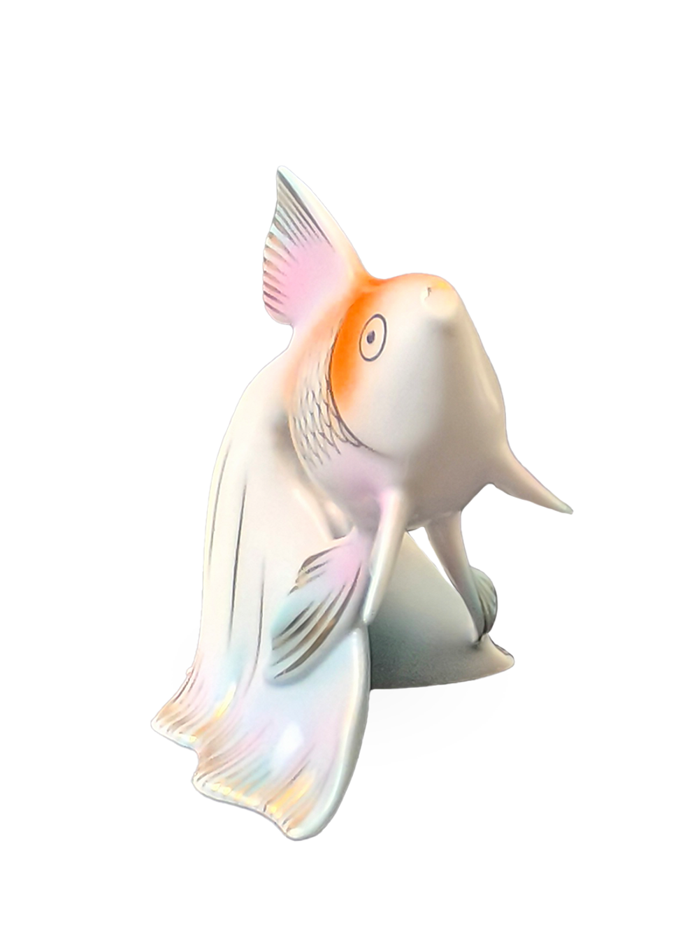 Фарфоровая статуэтка (миниатюра) "Золотая рыбка" Hollóháza