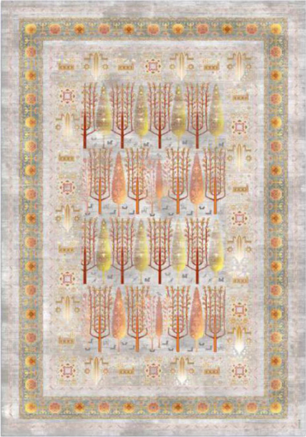 Иранский ковер из искусственного шелка Rokhbaft 1029 Иран