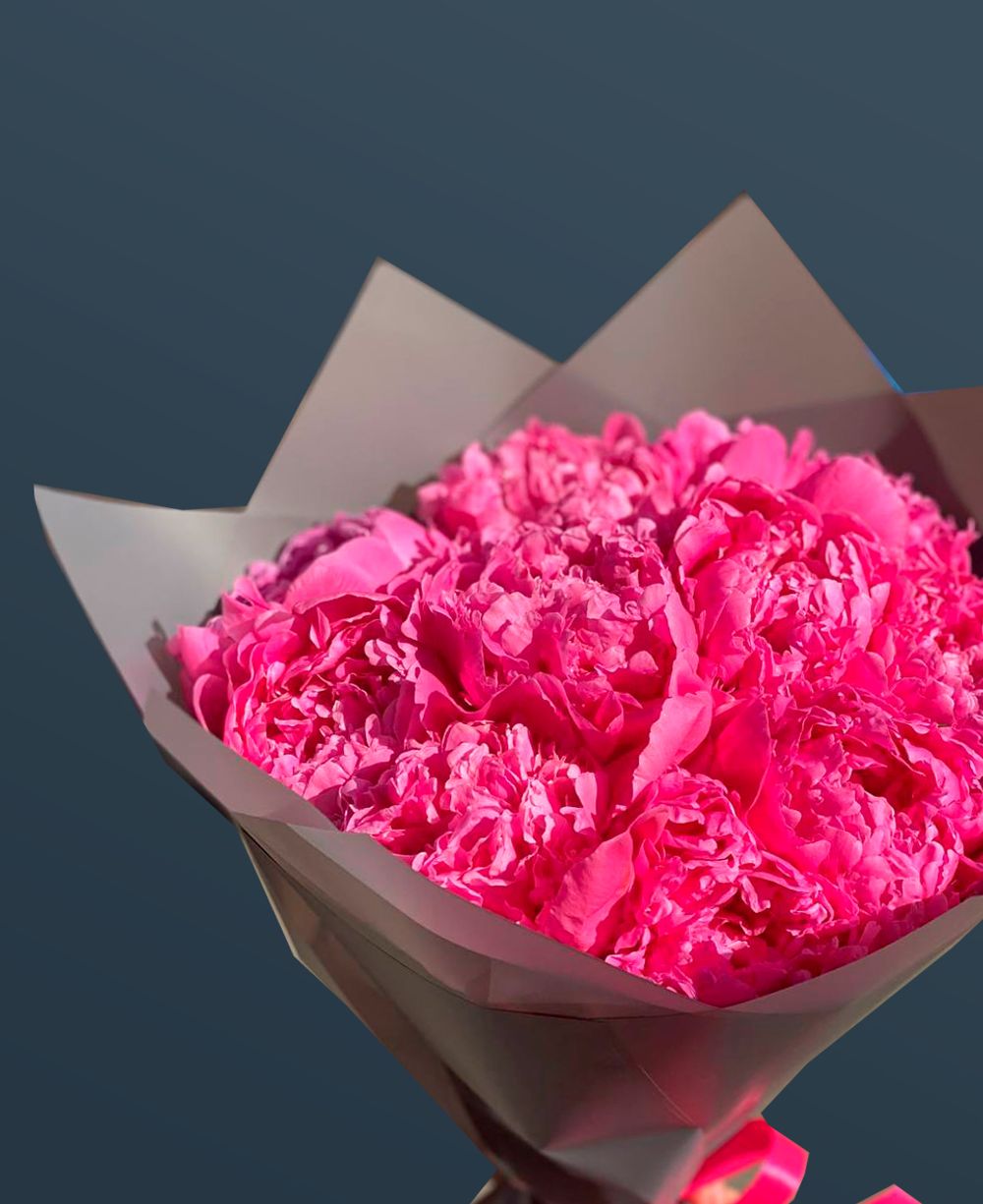 Пионы серый крафт