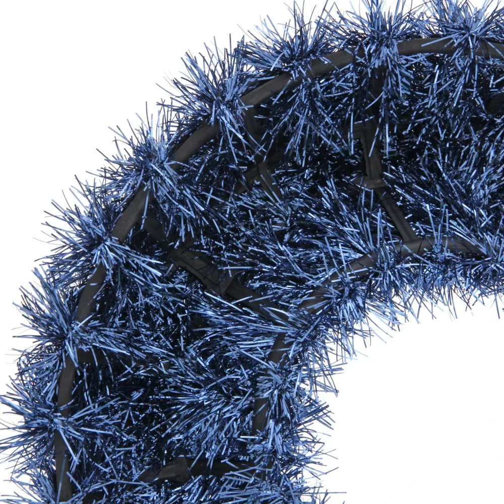 Венок декоративный TINSEL «Яркие переливы» 38 см, Сапфир