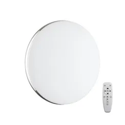 7600/EL TAN SN Светильник пластик/белый/хром LED 72Вт ДУ 2.4G /SMART 3000-4200-6300К D500 IP43 пульт ДУ/ LampSmart RINGO