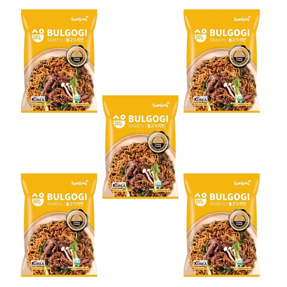 Лапша быстрого приготовления Samyang Bulgogi Ramen 80 г, 5 шт