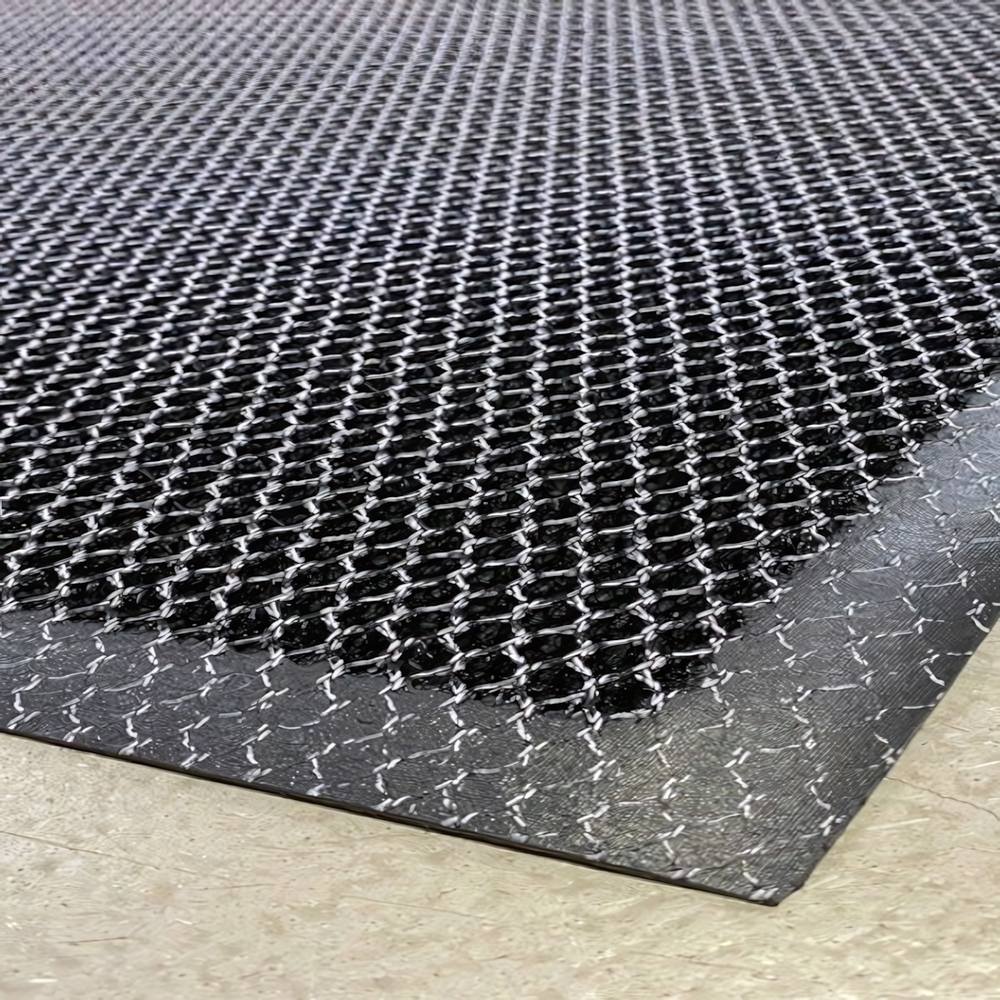 Коврик придверный КОЛЬЧУГА 45х75см. black+gray