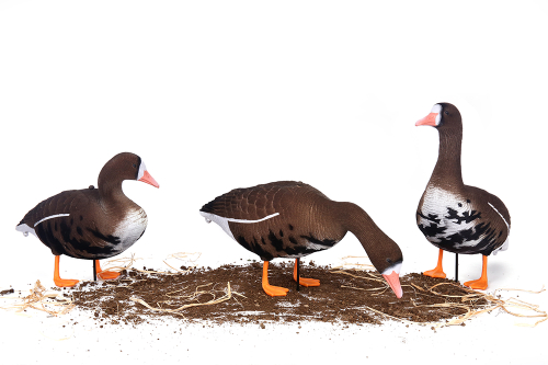 Белолобый гусь Softplast 3D ЖИВОЕ ПЕРО мод. BS-3D-UV