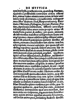 Libri II alter de mystica theologia, alter de divinis nominibus. Marsilio Ficino et interprete et explanatore, quibus Graeca quoque lectio adjecta est. Omnia castigata | S.D. Areopagites