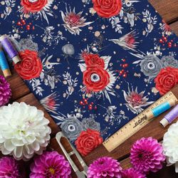 Ткань бифлекс следящие за тобой реалистичные розы