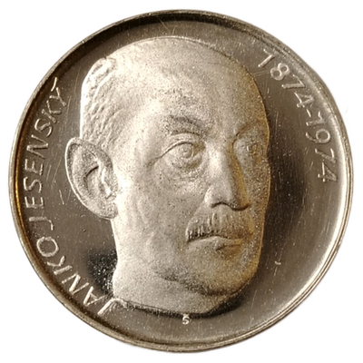 Монета Чехословакии 50 крон 1974 год "100 лет со дня рождения Янко Есенского"