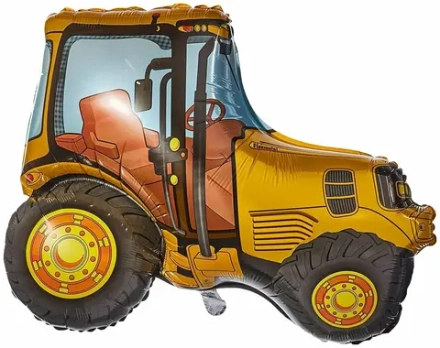 Шар (37""/94 см) Фигура, Трактор, Оранжевый, 1 шт. Е17