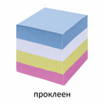 Блок для записей STAFF проклеенный куб 8х8 см 800 листов цветной (8 штук в упаковке)