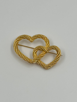 Брошь Два Сердца Christian Dior