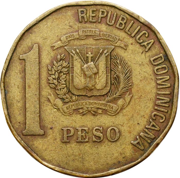 1 песо 1991-1992 Доминикана