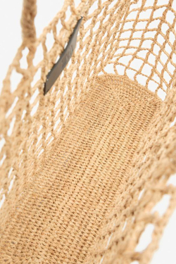 ZARA СУМКА-ТОУТ ИЗ РАФИИ - LIMITED EDITION, СВЕТЛО-БЕЖЕВЫЙ