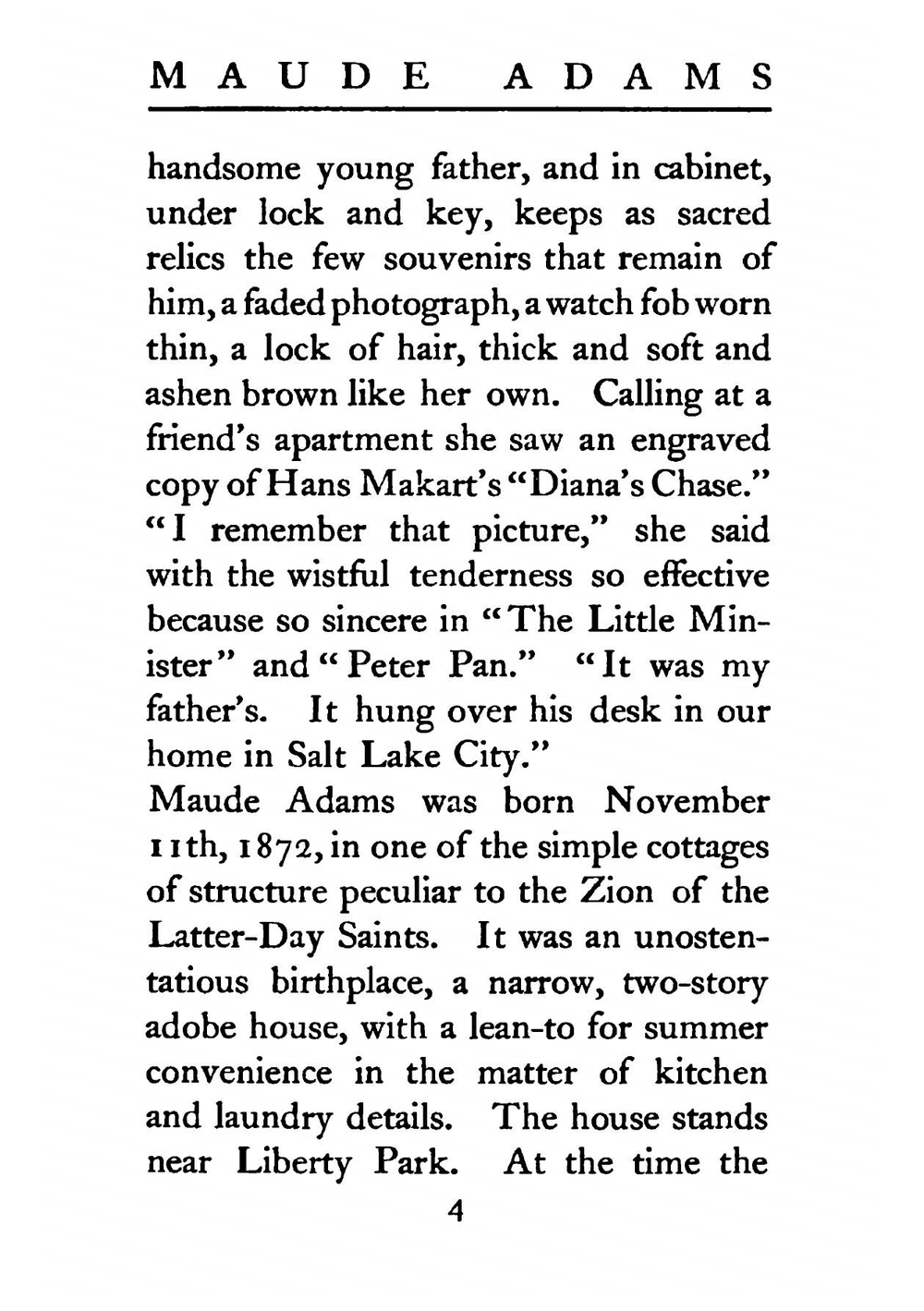 Maude Adams. a biography | Ada Patterson