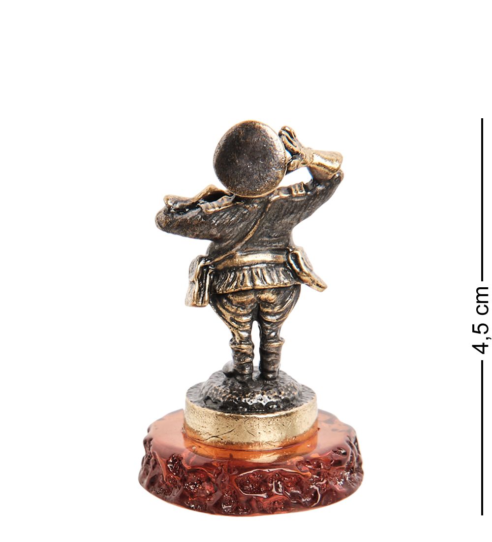 AM-1912 Фигурка «Гаишник регулировщик» (латунь, янтарь)