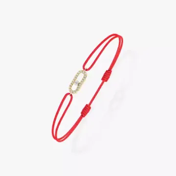 Браслет Messika Move Uno с красным шнуром
