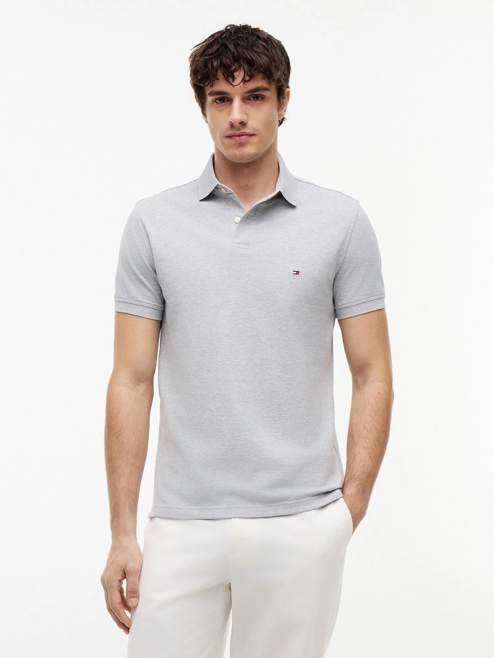 Поло Tommy Hilfiger Regular Fit Stretch Grey Heather