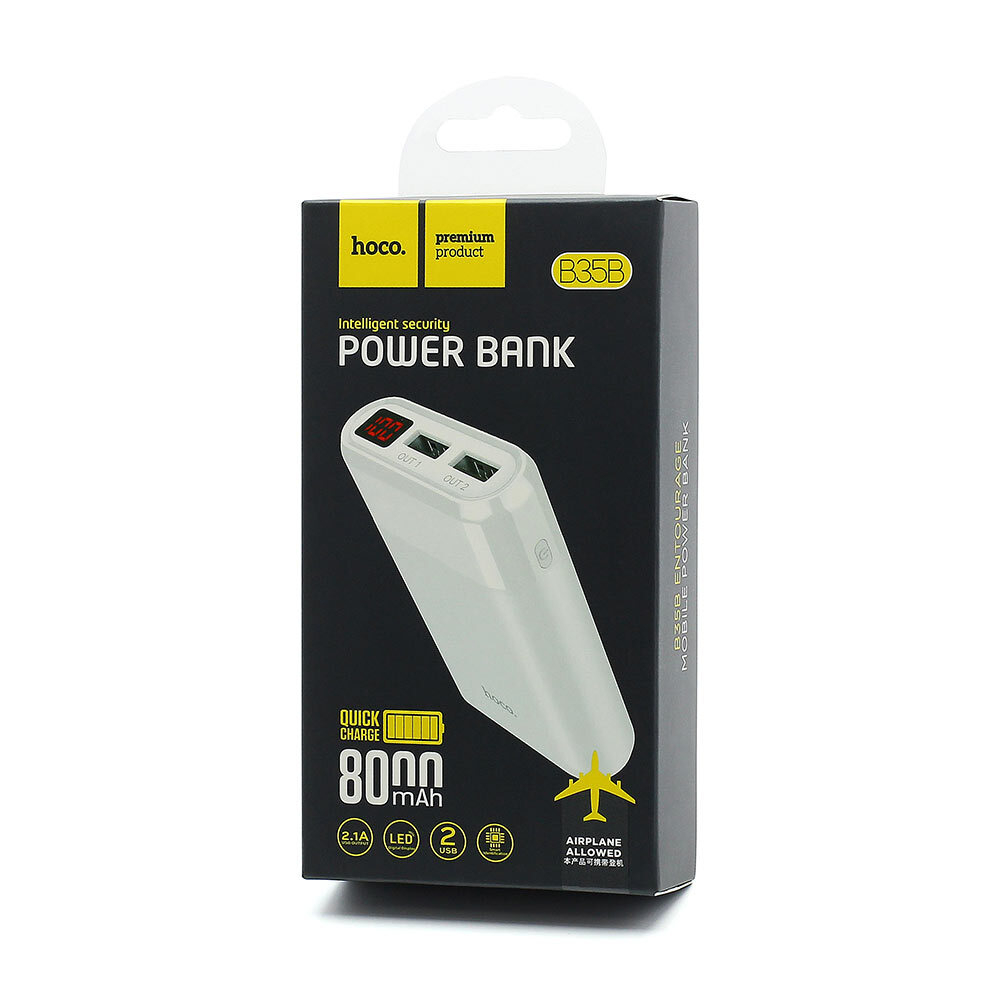 Power Bank 8000mAh, Hoco B35B, белый