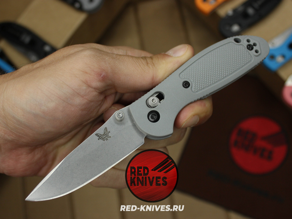Нож Benchmade 556 Griptilian Mini - серый нейлон, клинок стоунвош RK/Н35