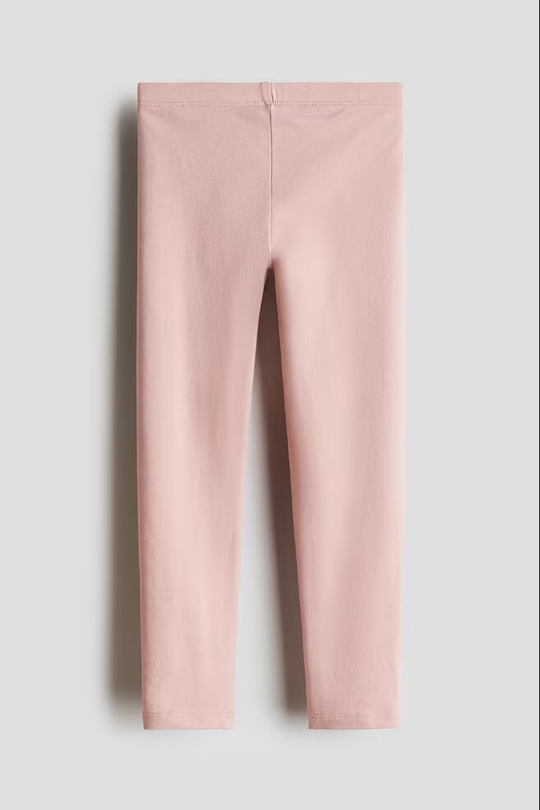 H&M Хлопковые легинсы, светло-розовый
