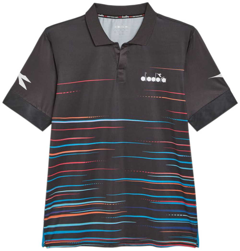 Мужское теннисное поло Diadora SS Polo Icon - черный