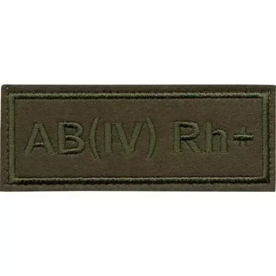 Нашивка группа крови 4+ (полевая)