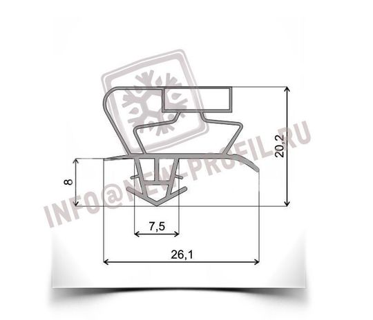 Уплотнитель для холодильника TOSHIBA GR-M74RD м.к. 507*714 мм по пазу(017 АНАЛОГ)