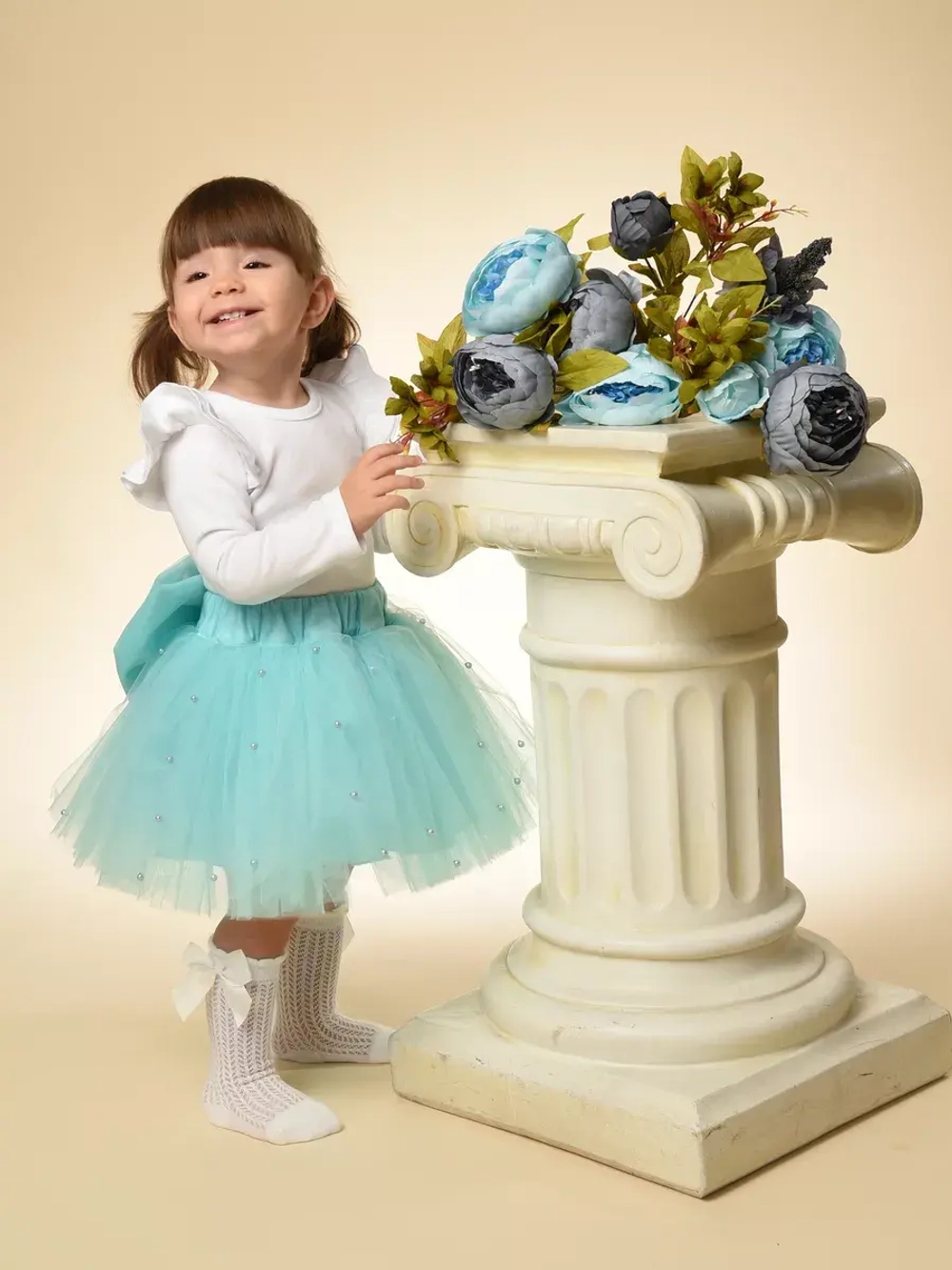 Юбка-пачка фатиновая с бусами