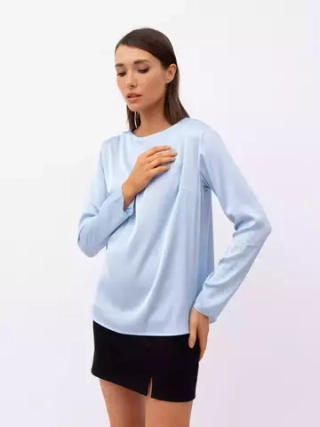 Блузка с рукавом Anyday Icon Blouse 01, цвет голубой