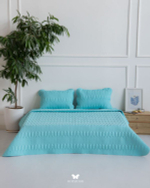 Комплект стеганного покрывала и 2 наволочек Kaj Navy Hermodr 130220327 Иран