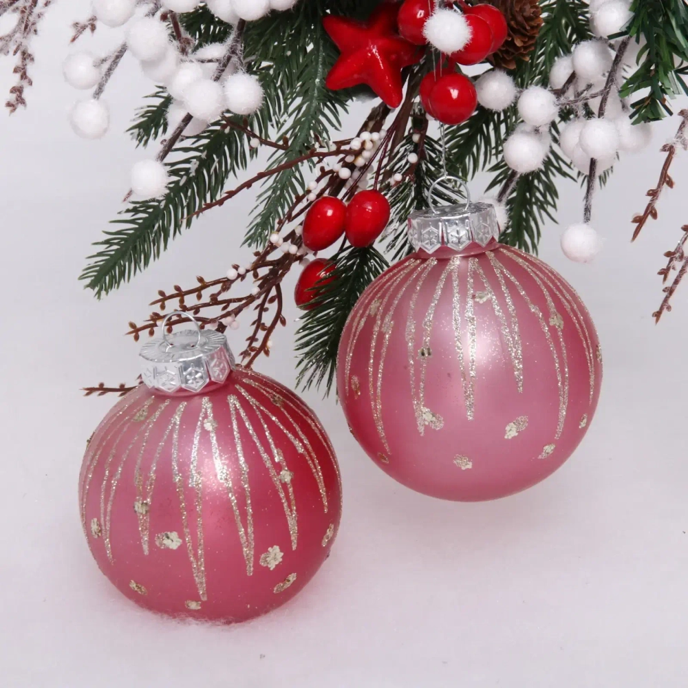 Набор украшений SHINE «Diamond Tears» 8 см (2 шт.), rose pink