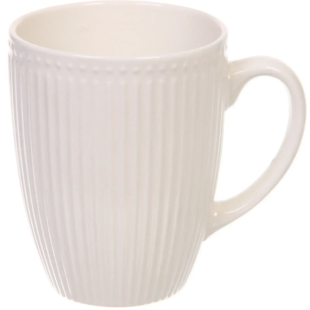 Кружка керамическая 450мл «Белая» полоски