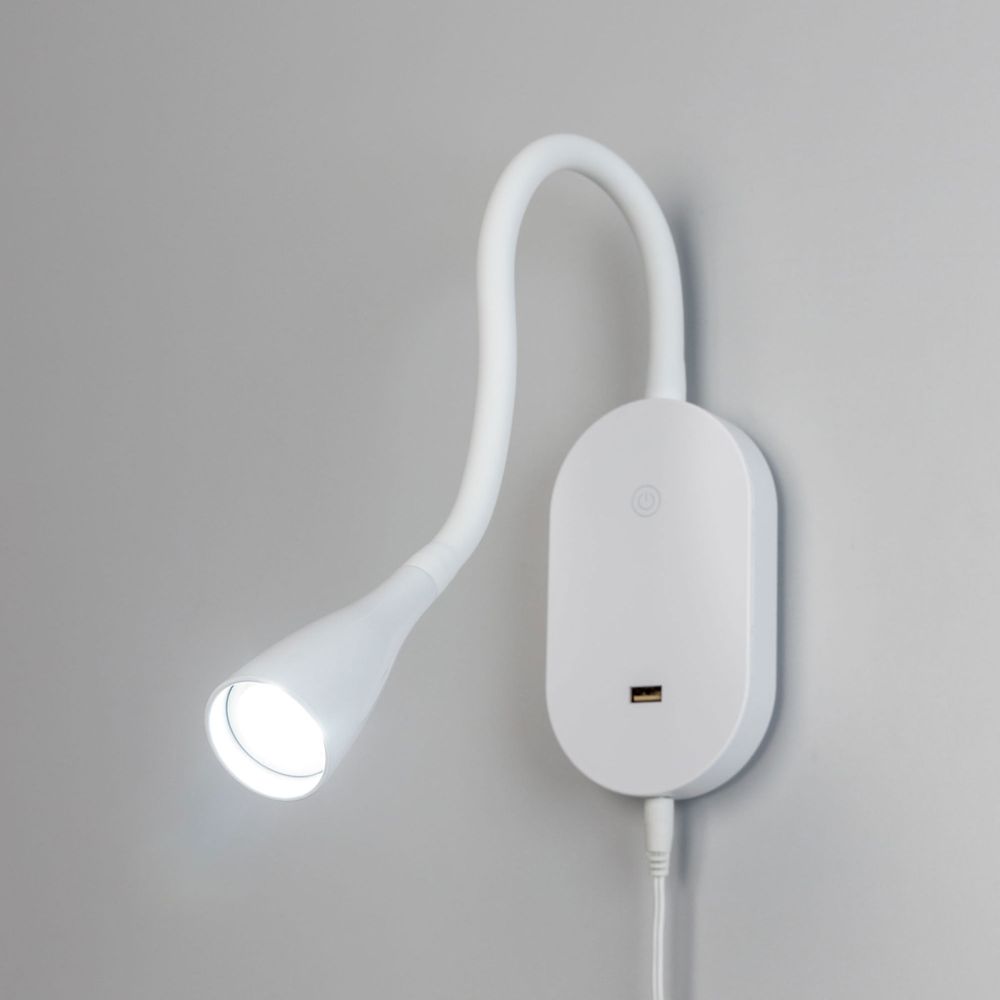 Citilux Рио CL704380N LED Светильник гибкий с USB Белый