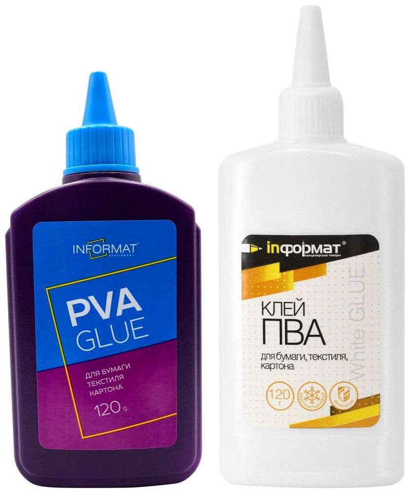 Клей ПВА 120мл. с дозатор. универсальный (INFORMAT)