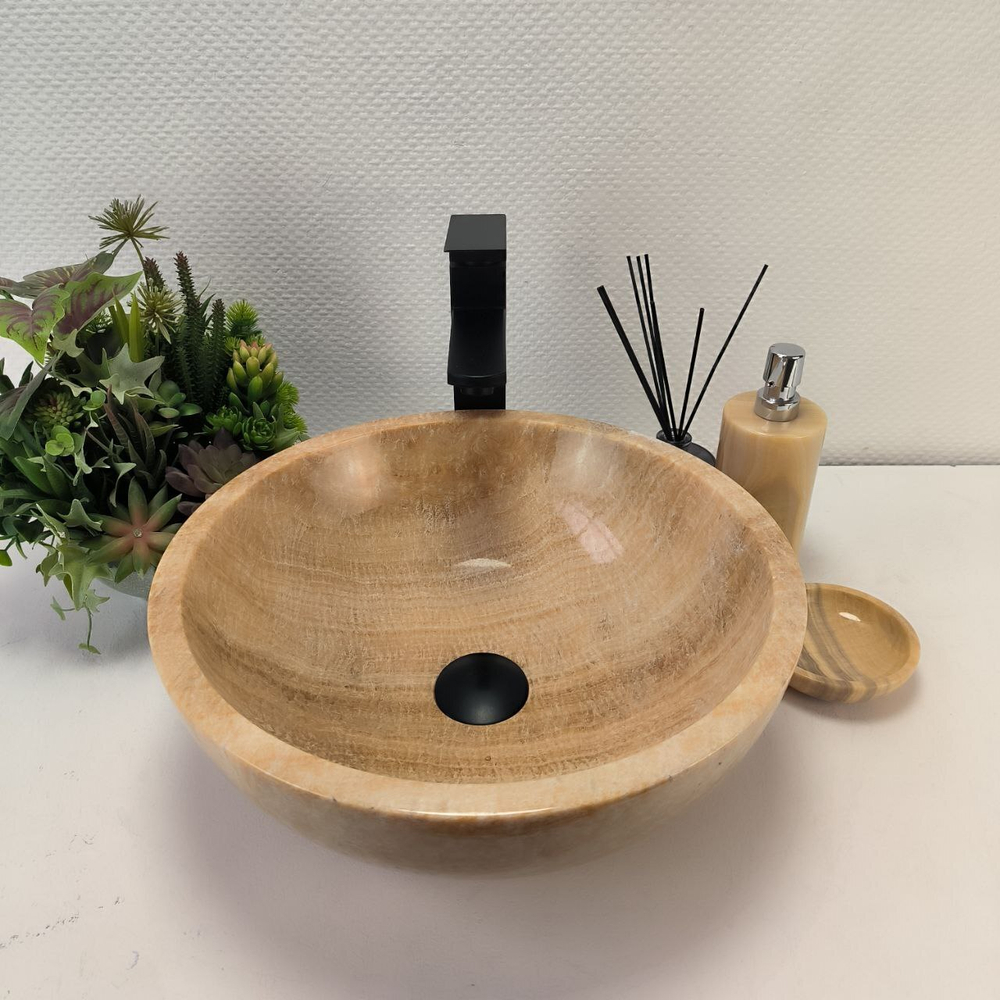 Раковина из оникса Bowl Yellow TinLip BO-62918 40*40*15 140