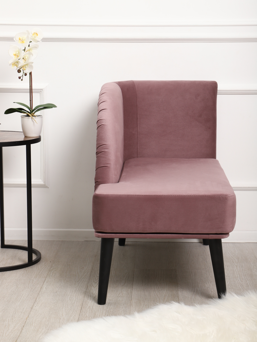 Кушетка Berger лиловый/венге