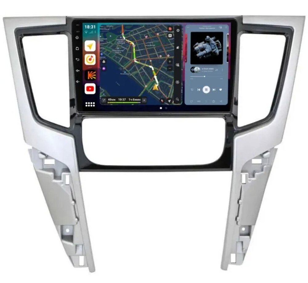 Магнитола для Mitsubishi L200 2019-2024 (правый руль, климат) - Carmedia SF-9308-IJ Android 10, 8-ядер, 4G SIM-слот