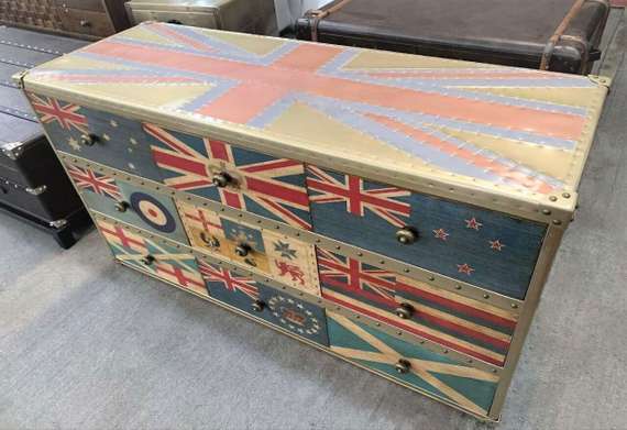 Комод Union Jack Sirius Jet, 131х81 см