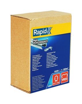 RAPID FP222, VR22, 5 - 11 мм, 1600 шт, кольцевые профессиональные стальные скобы (40108810)