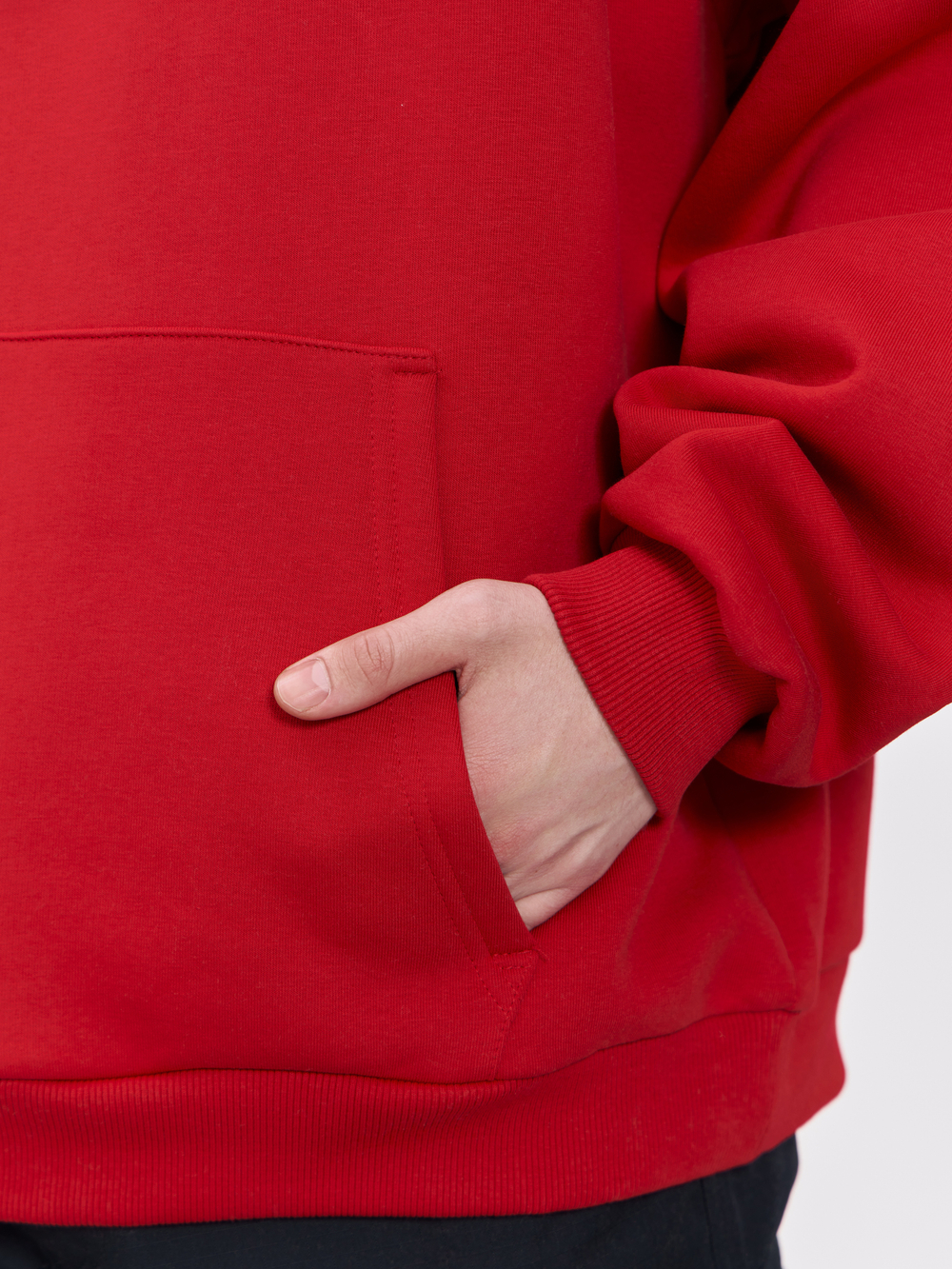 Худи с начесом (красный)