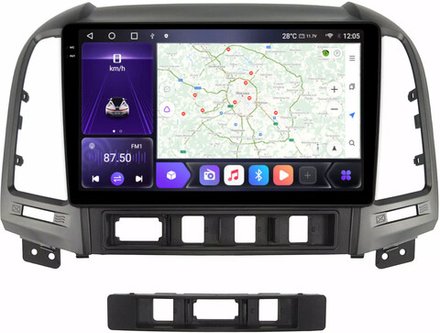 Магнитола для Hyundai Santa Fe 2006-2012 - Carmedia OL-9717 QLed+2K, Android 12, ТОП процессор, CarPlay, SIM-слот