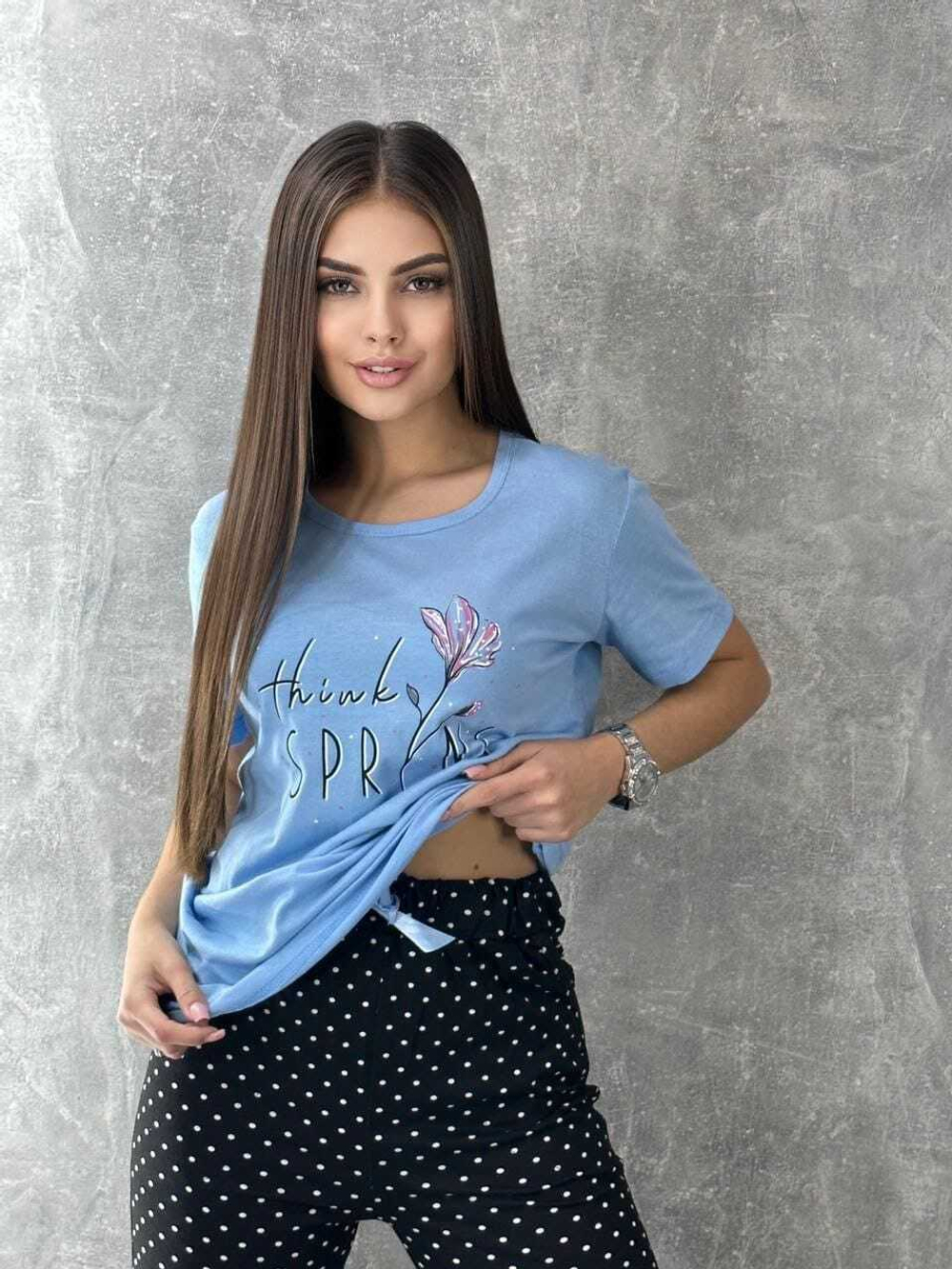 Пижама х/б штаны+футболка УШФ008